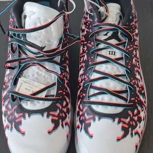 Stylish White and Black Athletic Sneakers